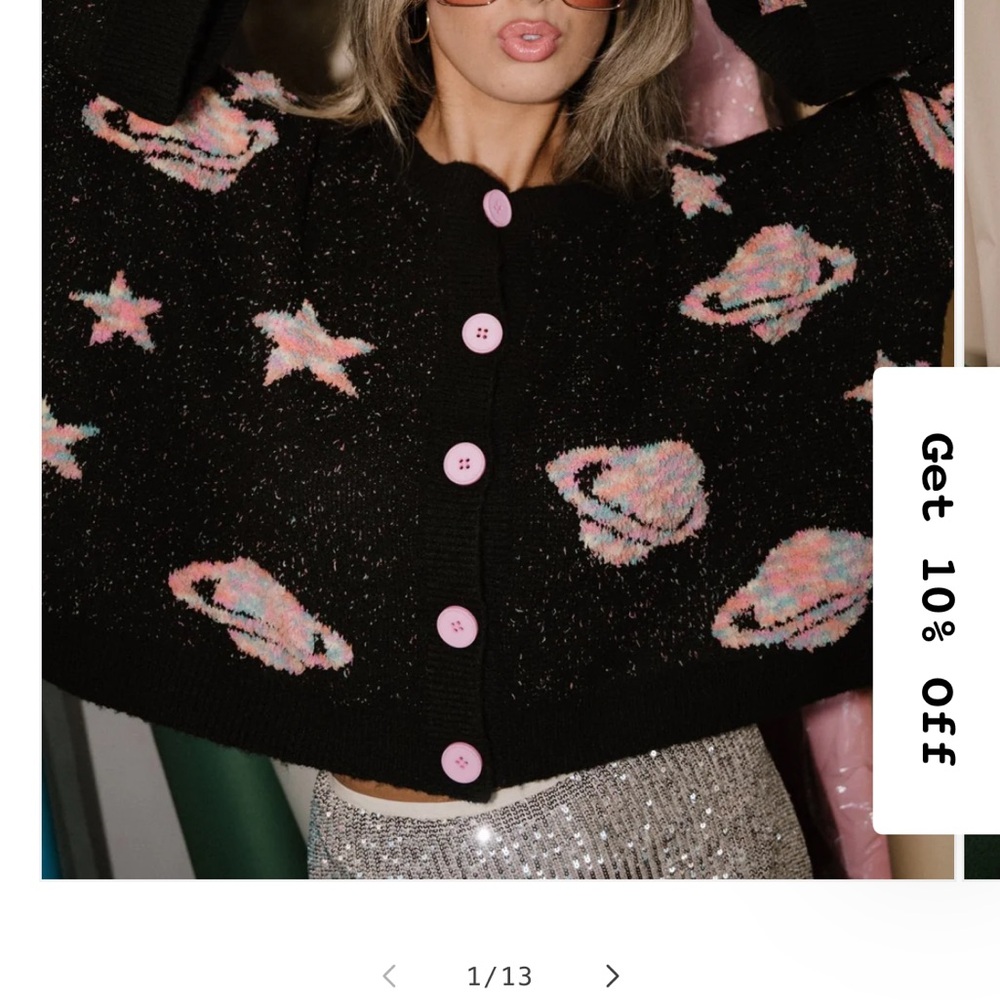 Dressed in LALA Need Some Space Cardigan - Picture 3 of 4